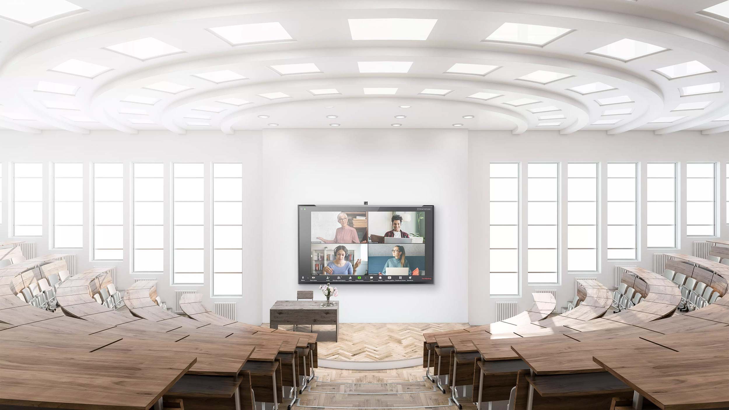 auditorium classroom with presentation technology
